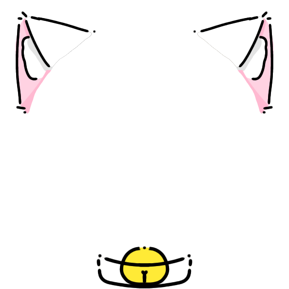 white collar white cat ears Decoration